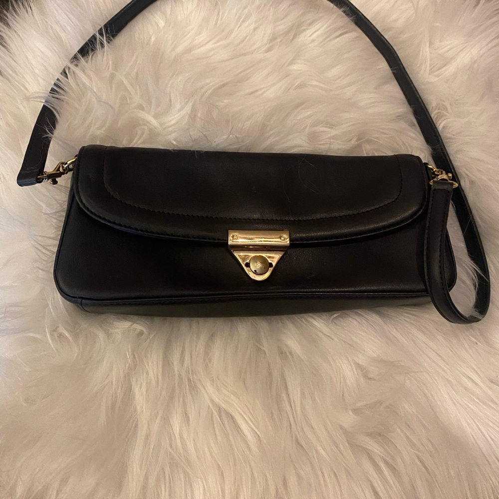 Chic Black Leather Clutch